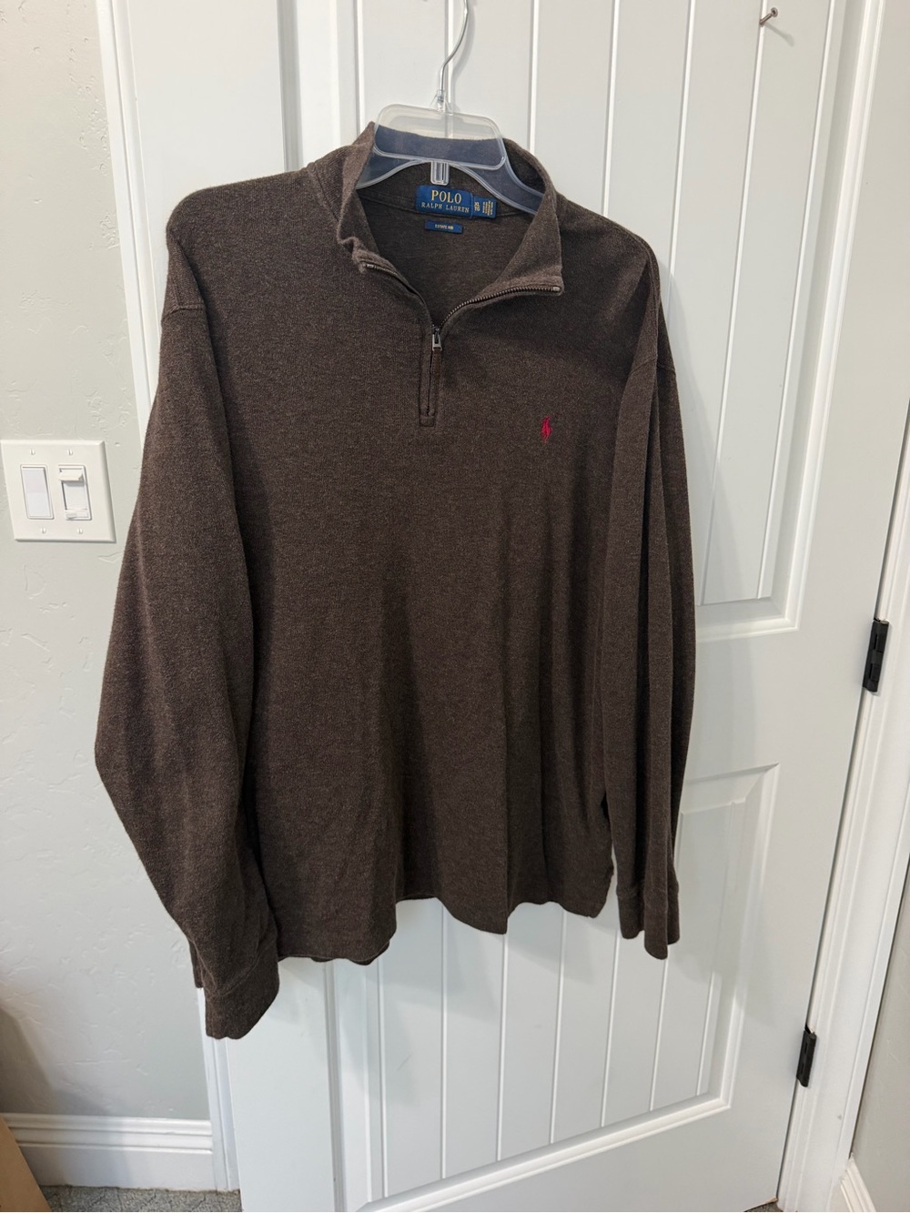 Ralph Lauren Brown Quarter-Zip Sweater